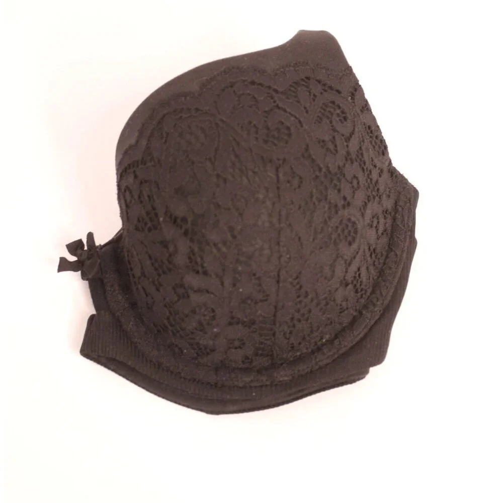 Victoria's Secret Bra Body‎ By Victoria Black 32DD Lace Padded Wired Push Up NWT